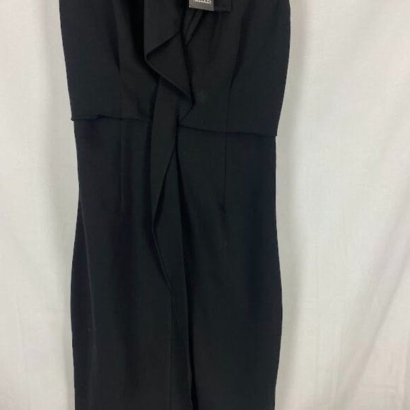 Tahari Black Ruffle Sleeveless Shift Dress New with Tags Women's Size 2 - Picture 5 of 13